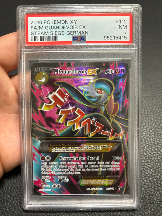 Pokémon Fa/M Guardevoir EX 112/114 Steam Siege PSA 7 Deutsch