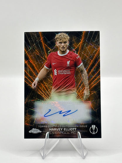 Harvey Elliott Liverpool FC Topps Blsck lazer Chrome Clup Competitons 2023/24              17/25