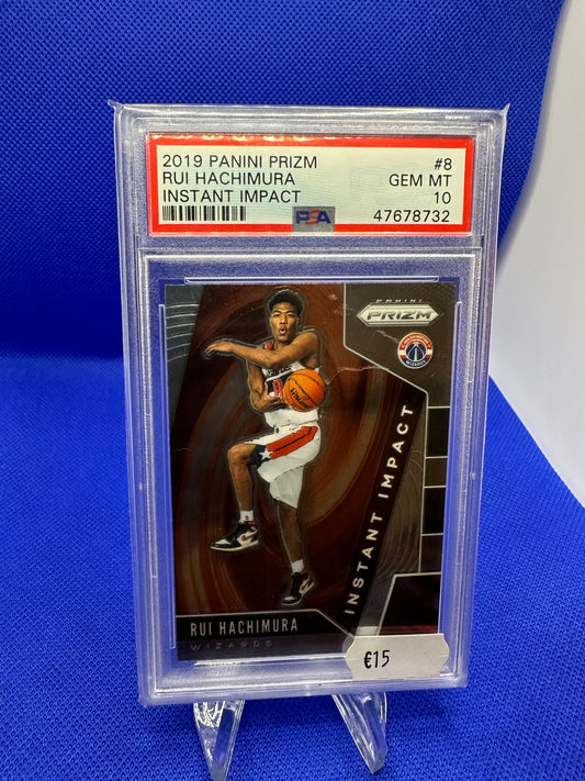 Rui Hachimura 2019 Panini Prizm Instant Impact PSA 10 NBA