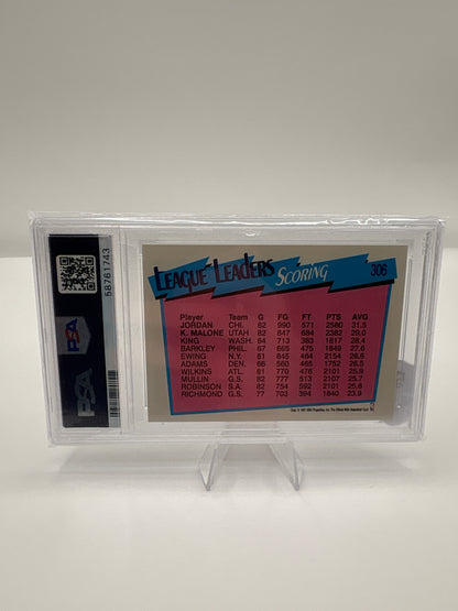 M. Jordan/K. Malone Scoring Leaders 1991 Hoops PSA 7