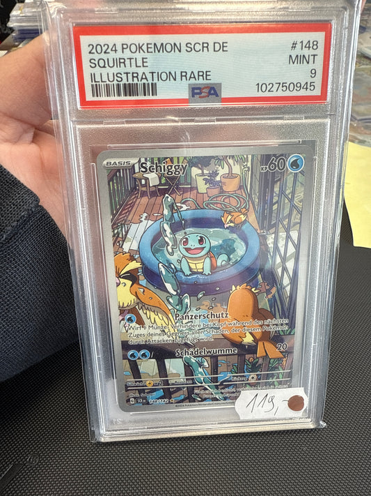 2024 Pokemon SCR DE  Squirtle Schiggy PSA 9