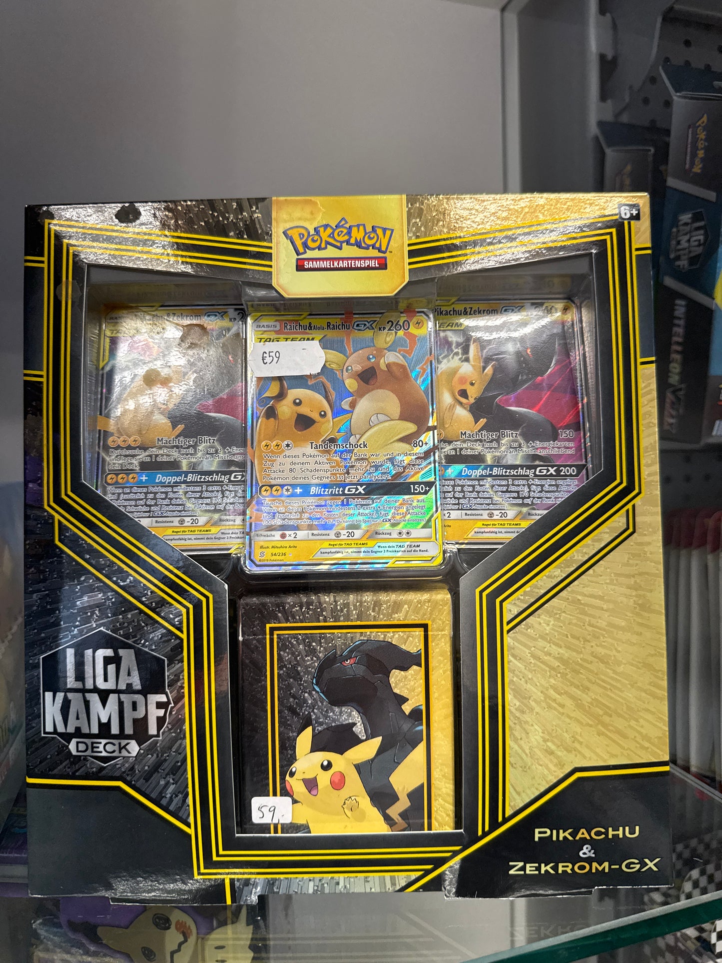 Pokemon Liga Kampfdeck pikachu zekrom gx