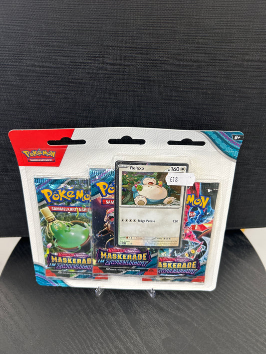 Pokémon 3er-Blister Karmesin & Purpur Maskerade im Zwielicht