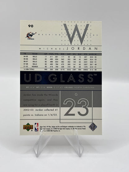 2002-03 Upper Deck Glass Michael Jordan #90 Wizards