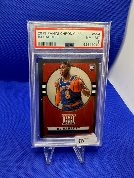 RJ Barrett 2019 Panini Chronicles PSA 8 NBA