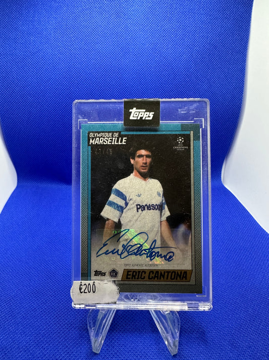 Eric Cantona 2021 Topps Olympique de Marseille Auto /49