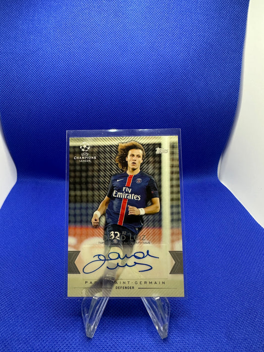 David Luiz 2016 Topps UEFA CL Showcase Football Auto PSG