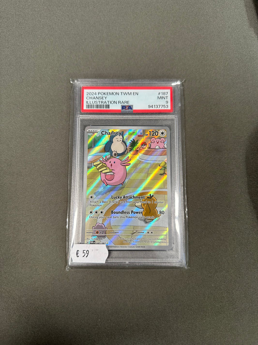 Chaneira Illustration Rare 2024 Pokemon TWM englisch PSA 9