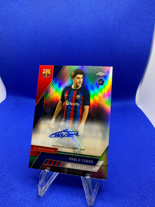 Pablo Torre 2022-23 Topps Chrome FC Barcelona Auto