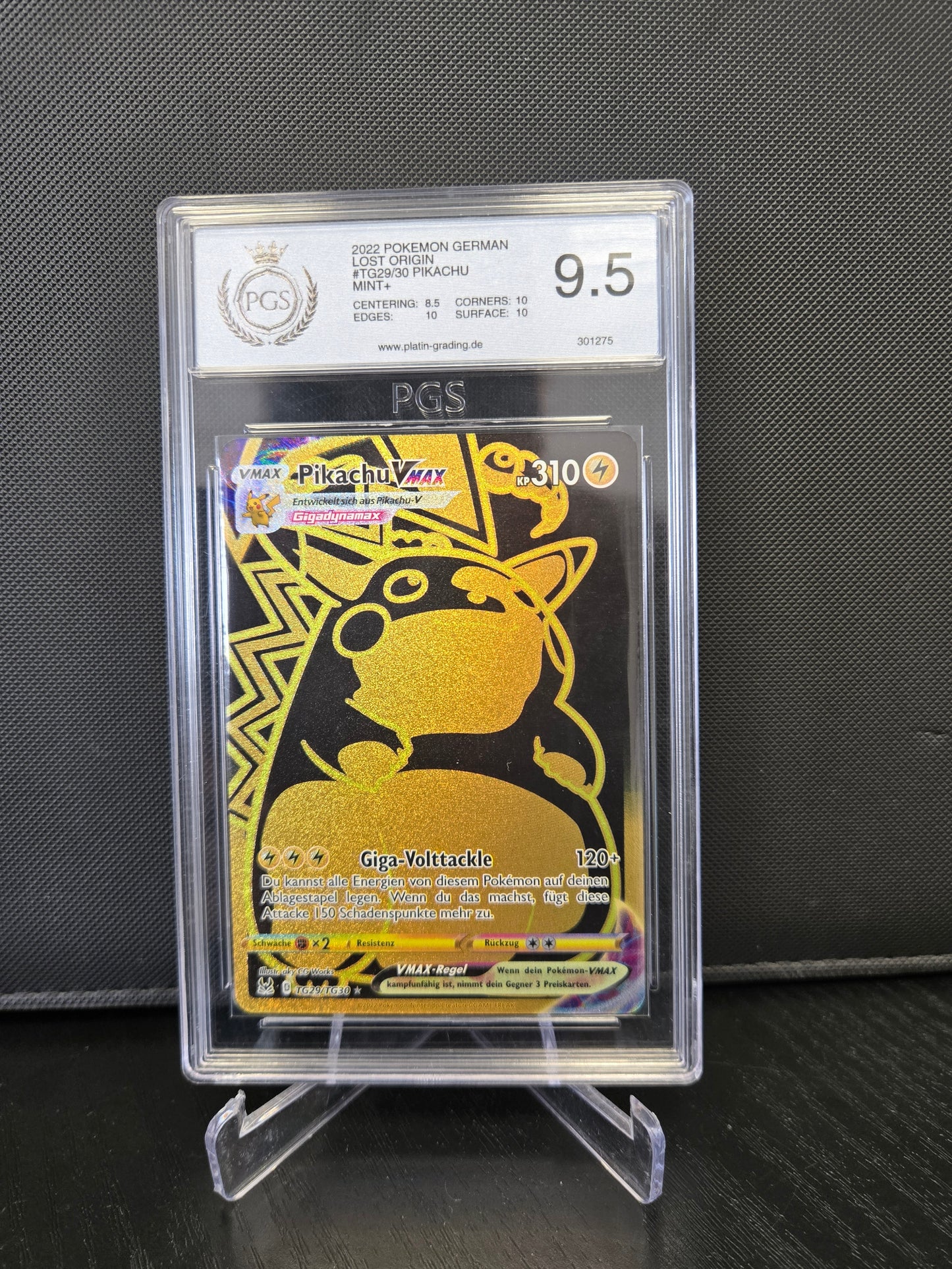 Pokémon Pikachu VMAX LOR TG29 PGS9.5