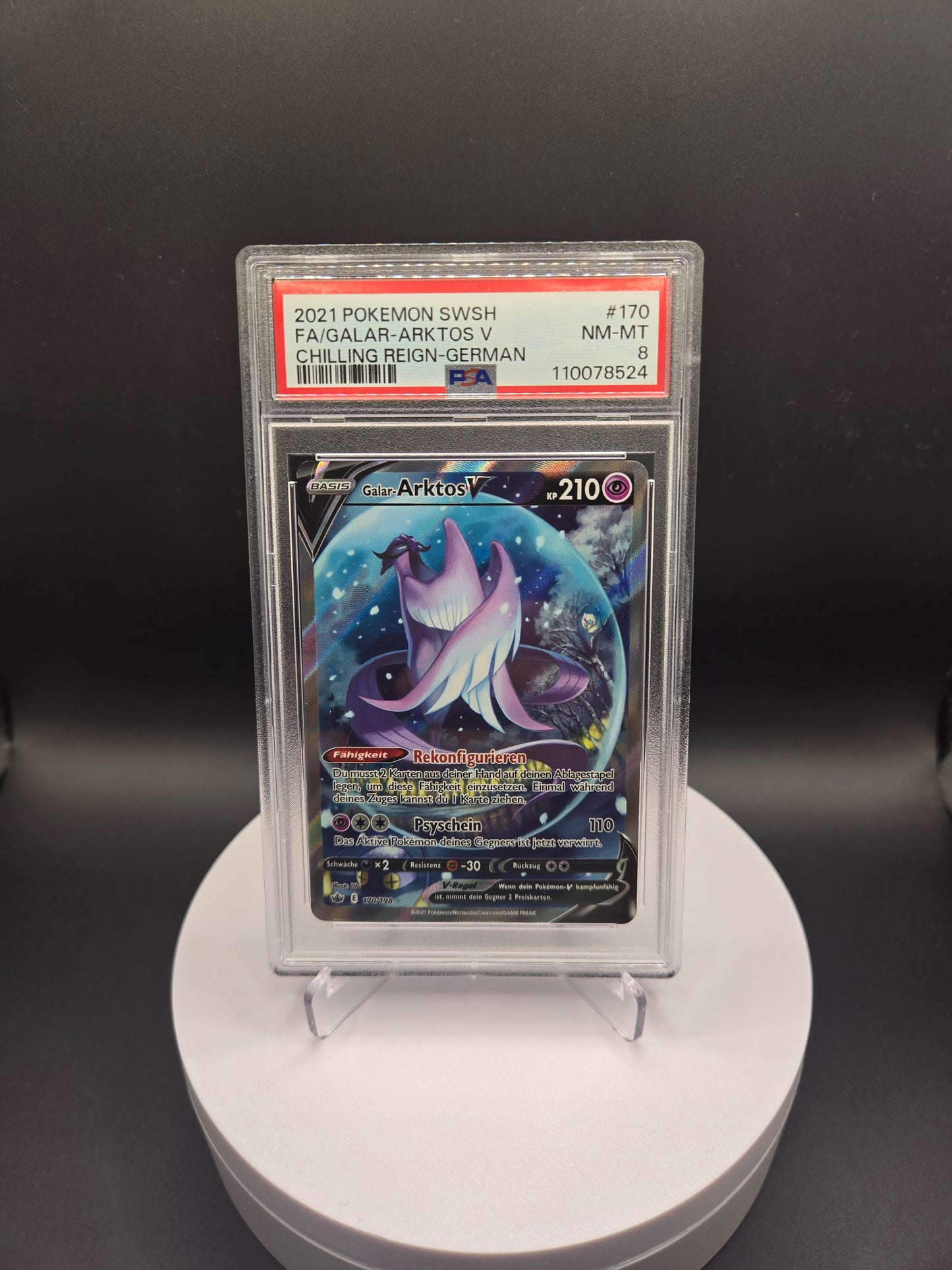 Pokémon Galar-Arktos V CRE170 PSA8