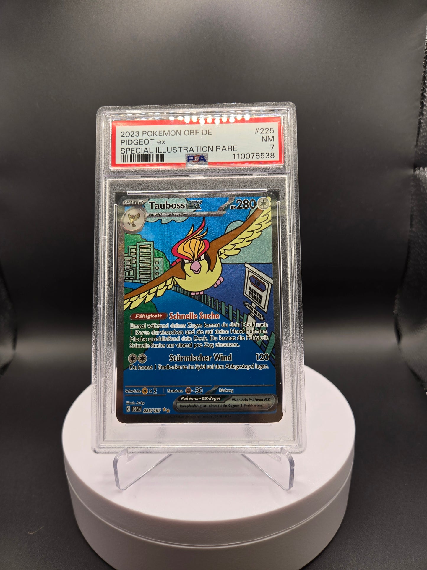 Pokémon Tauboss OBF225 PSA7