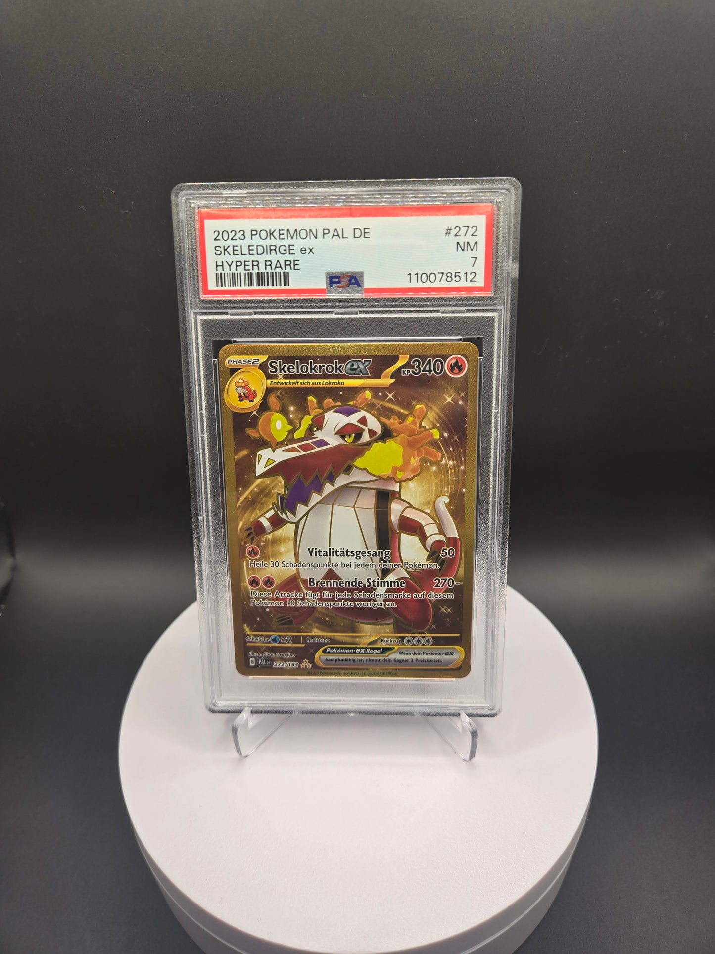 Pokémon Skelokrok ex PAL272 PSA7